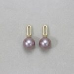 Earrings Natural Purple Freshwater Pearl Drop Earrings