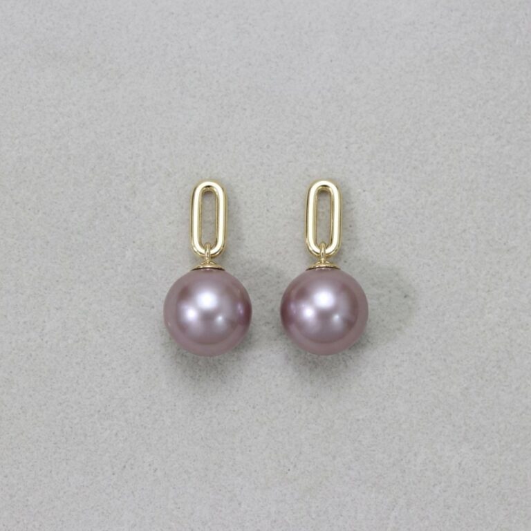 Earrings Natural Purple Freshwater Pearl Drop Earrings