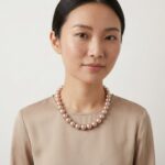 Necklaces AAA Grade Champagne Freshwater Pearl Necklace with Silver Clasp