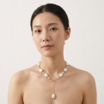 Necklaces Ivory Irregular Bead Gold-Plated Necklace