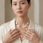 Necklaces Ivory Irregular Bead Gold-Plated Necklace