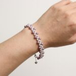 Bracelets Hand-Woven Two-Tone Purple & White Freshwater Pearl Bracelet