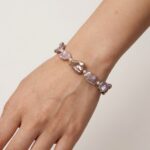 Bracelets Irregular Purple Baroque Pearl Magnetic Clasp Bracelet