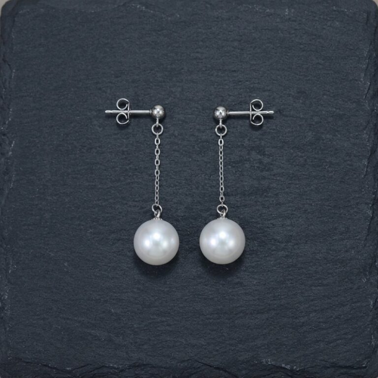 Earrings Long Drop Earrings with Freshwater Pearls