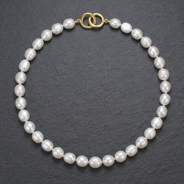 Necklaces Pure Baroque Gold-Plated Necklace with Irregular Pearls