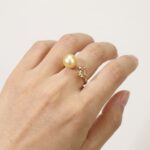Rings Freshwater Pearl Gold-Plated Silver Open Ring
