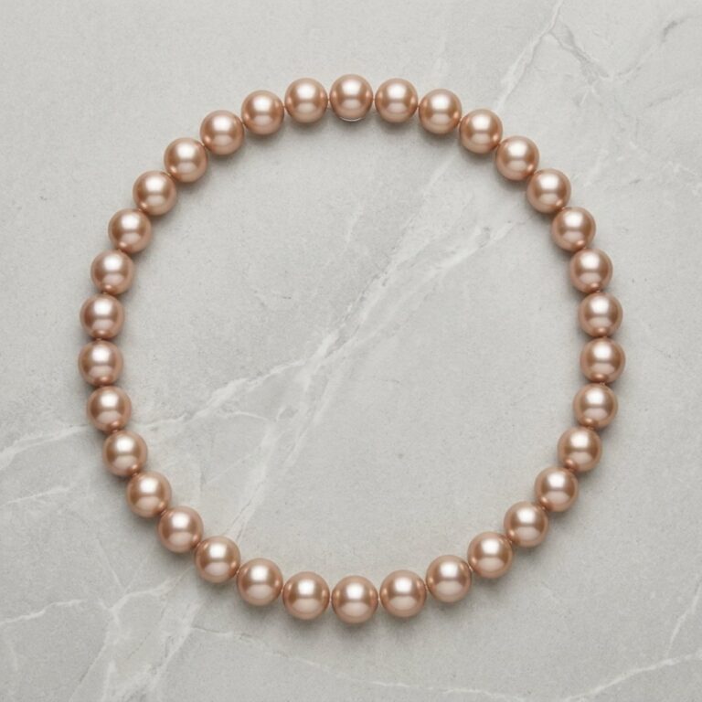 Necklaces AAA Grade Champagne Freshwater Pearl Necklace with Silver Clasp